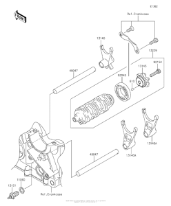 ZR800 Валы и вилки переключения передач