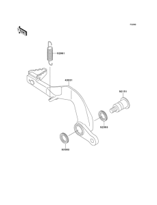 KX100 Педаль тормоза