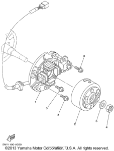 YZ125P Генератор