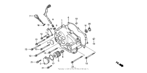 CB50 Крышка картера правая