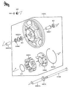ZN1300 Rear wheel / hub