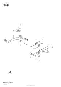 GSX-R250 Подножка
