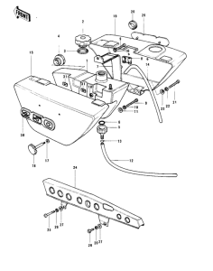 KH250 Side covers / oil tank / chain cover