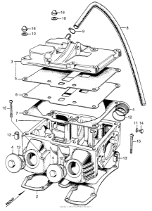 CL350 Cylinder head cover + camcase