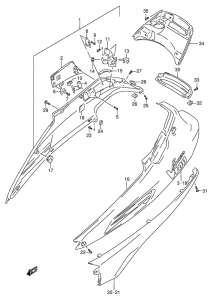 AG100 Обтекатель задний