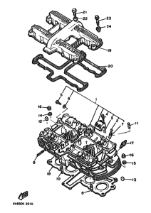 XJ550 Головка цилиндров