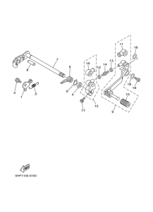 TTR125L Вал переключения