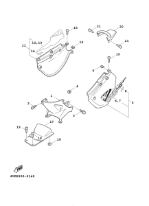 YW100E Боковые обтекатели