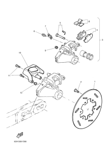 TT600RE Задний суппорт