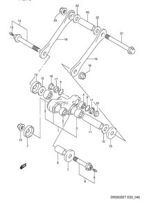 DR350 Втулки заднего рычага