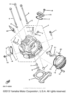 XT200J Головка цилиндров