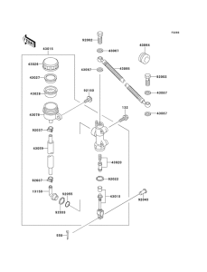 KMX125 Задний тормозной цилиндр