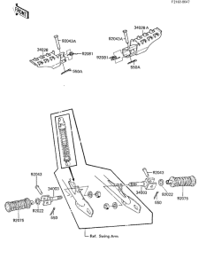 KL250 Подножки
