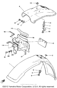 IT175G Front fender - rear fender