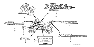 NSR125F Label read the manual