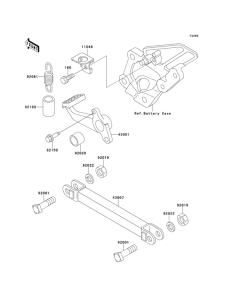 ZX500 Педаль тормоза