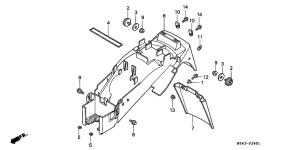 VFR750F Заднее крыло