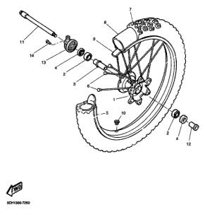 TT600R Переднее колесо