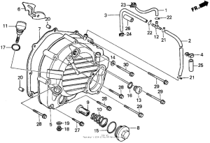 CN250 Крышка картера правая
