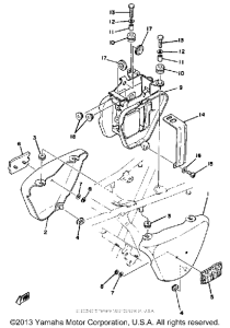 XS400F Side cover - battery box