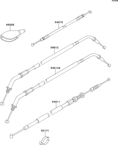 EJ650 Тросы управления