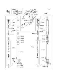 ZX600 Вилка передней оси