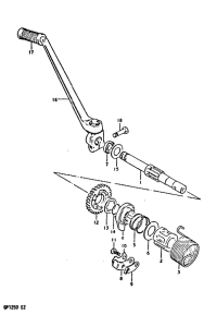 GP125 Ножной стартер