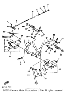 TW200A Подножки