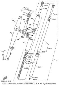 XVS650A Передняя вилка