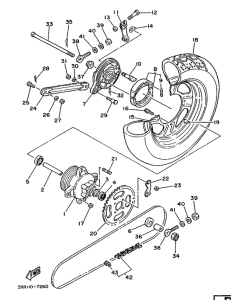 YSR80 Переднее колесо