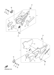 XJR1300 Боковые обтекатели