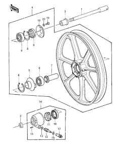 KZ550 Front wheel / hub