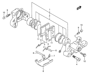 GSX600 Задний суппорт