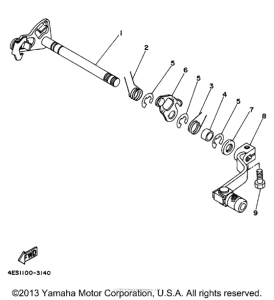 YZ80K1 Вал переключения
