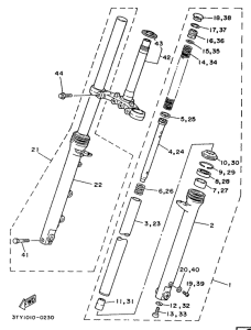 TZR125 Передняя вилка