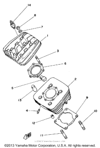 MX175H Cylinder head-cylinder