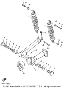 XV1100FC Задний рычаг подвески