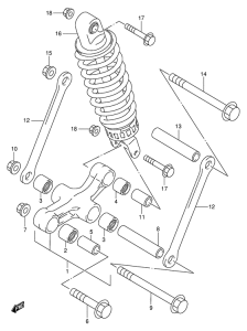 GSX600 Втулки заднего рычага