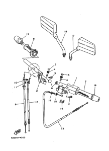SRX250F ｽﾃｱﾘﾝｸﾞﾊﾝﾄﾞﾙ. ｹｰﾌﾞﾙ