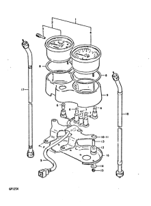 GP125 Спидометр-тахометр
