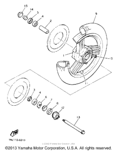 XVZ12DWC Переднее колесо