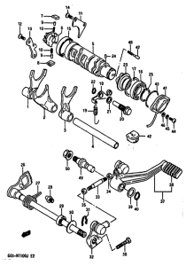 GSX-R1100 Переключение передач