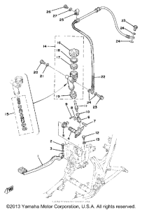 SR500F Brake pedal-rear master cylinder