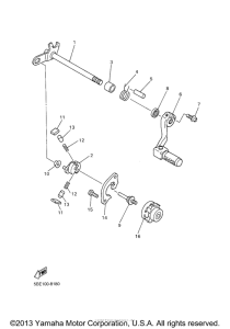 WR400FM Вал переключения