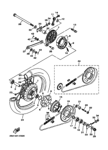 T135FI Rear wheel for spoke wheel