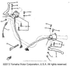 XS400G Handleswitch lever