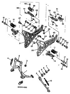 FJ1100 Stand. footrest