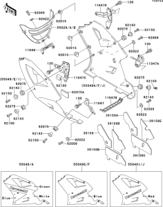 ZX750 Cowling lowers(zx750-j2)