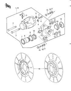 KZ1000 Передний суппорт