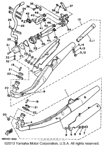 RZ350N Выхлопная система